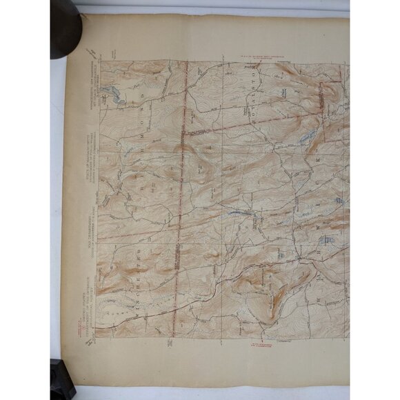 US Dept of the Interior geological Survey Map Mt Grace MA NH Vintage 1946 - Picture 2 of 13